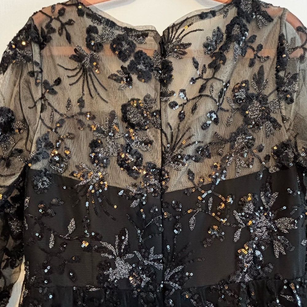 JJs House Black Floral Lace V-Neck Maxi Dress - Picture 11 of 12